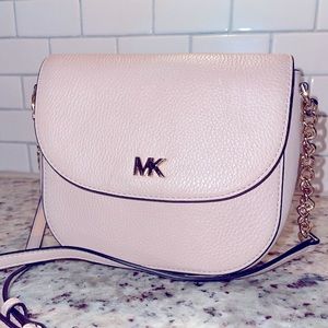 MICHAELS KORS Pebbled Leather Baby Pink SMALL Crossbody Purse